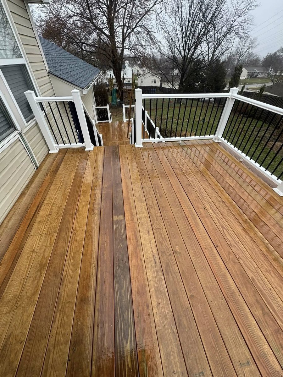 Pressure-Treated Deck with Picture Frame - St. Peters, MO