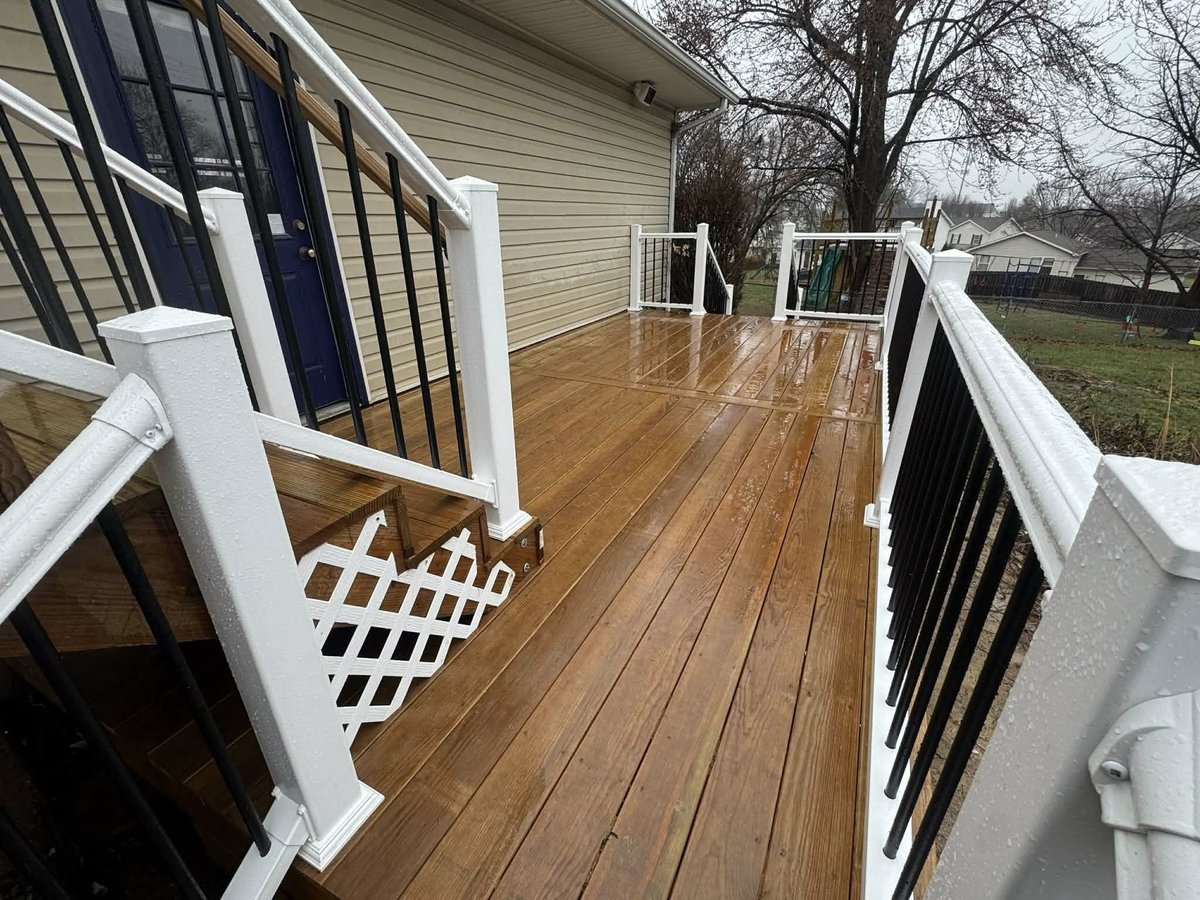 Pressure-Treated Deck with Picture Frame - St. Peters, MO